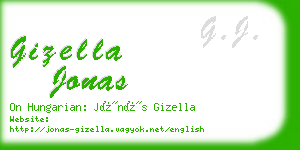 gizella jonas business card